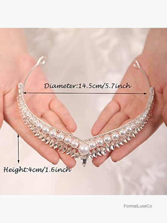 Rhinestone Crystal Tiara Crown Wedding Headband for Brides and Bridesmaids main image 5